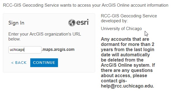 Choose UCHICAGO Login